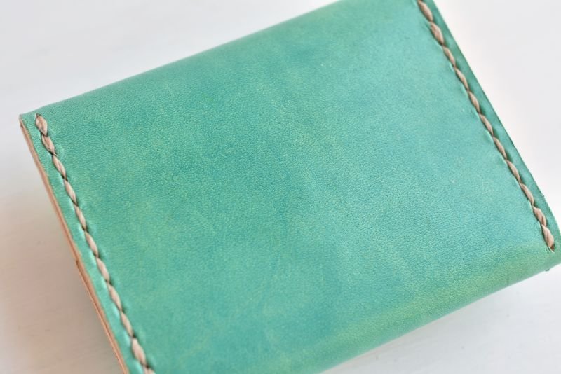画像5: ブルーグリーンのボックス型小銭入れ (5)