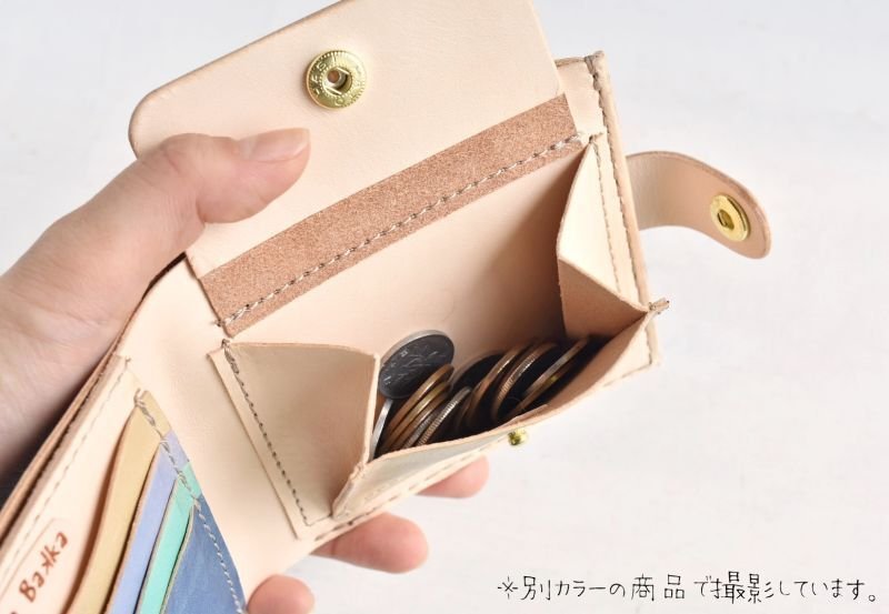 画像8: ブルーとイエローの二つ折り財布 (8)