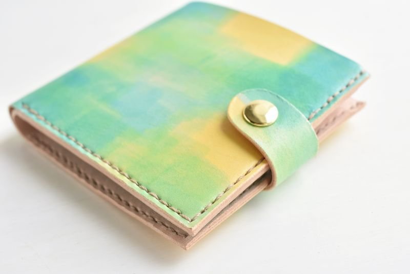 画像3: ブルーとイエローの二つ折り財布 (3)