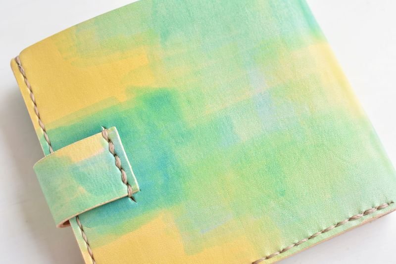 画像5: ブルーとイエローの二つ折り財布 (5)