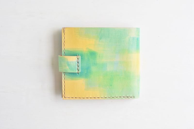 画像4: ブルーとイエローの二つ折り財布 (4)