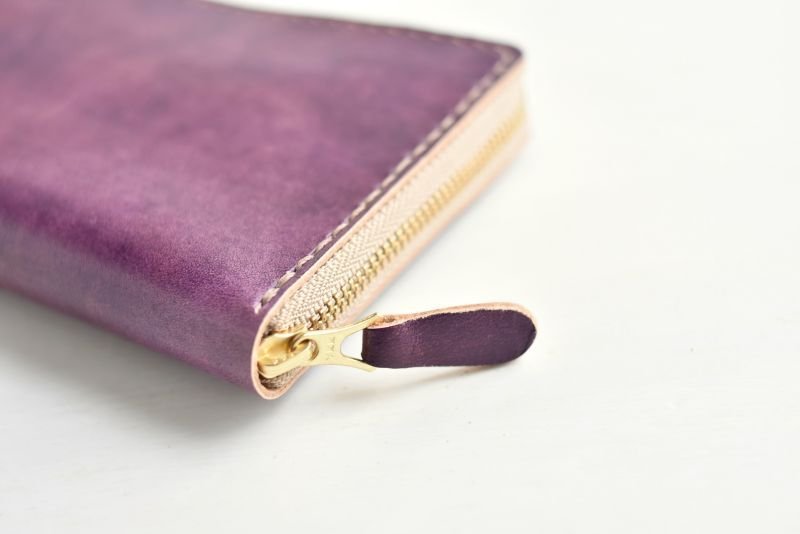 画像3: あずき色 （ラウンドファスナー長財布） (3)