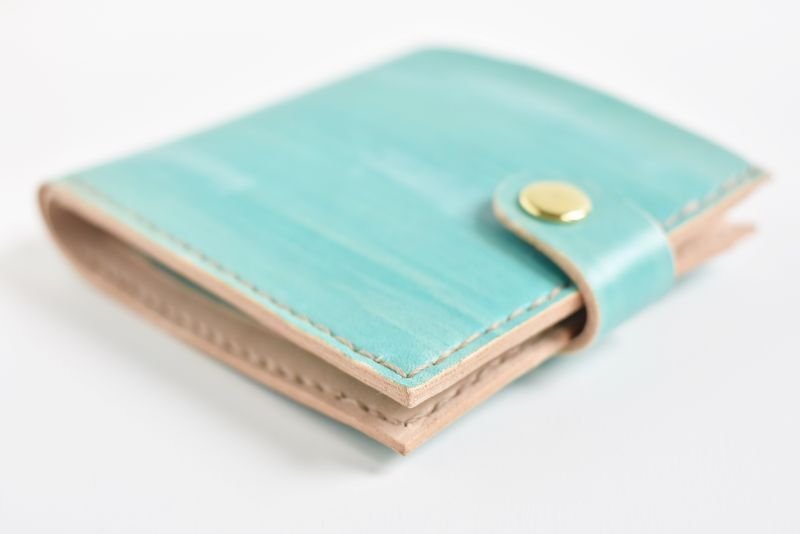 画像3: 空色（ホックの二つ折り財布） (3)