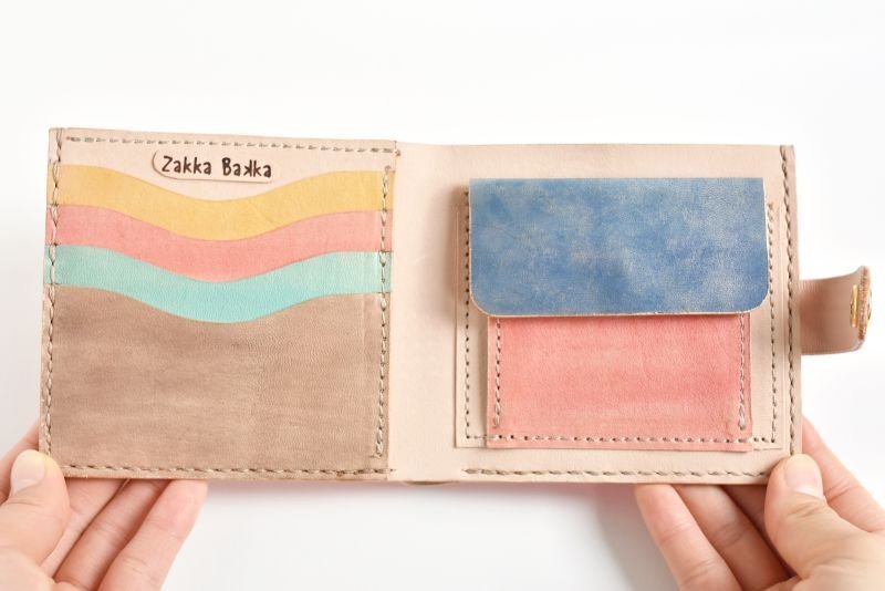 画像6: カントリーレッド（ホックの二つ折り財布） (6)