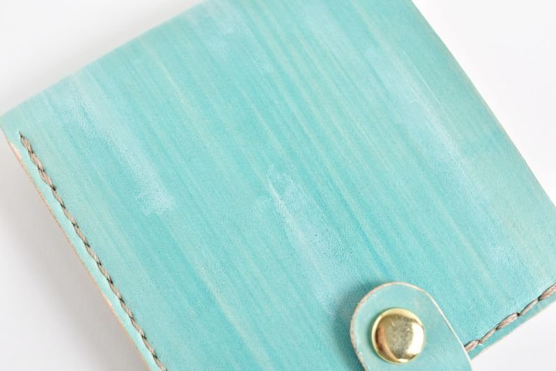 画像2: 空色（ホックの二つ折り財布） (2)