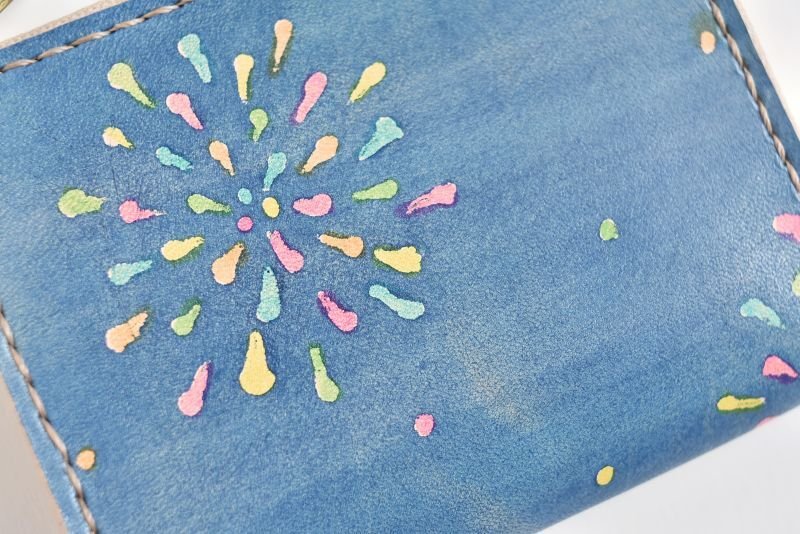 画像2: 花火（L字ファスナーミニ財布） (2)