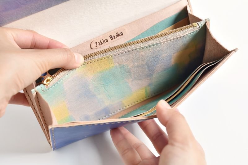 画像10: あじさい × 星空(三つ折り長財布) (10)