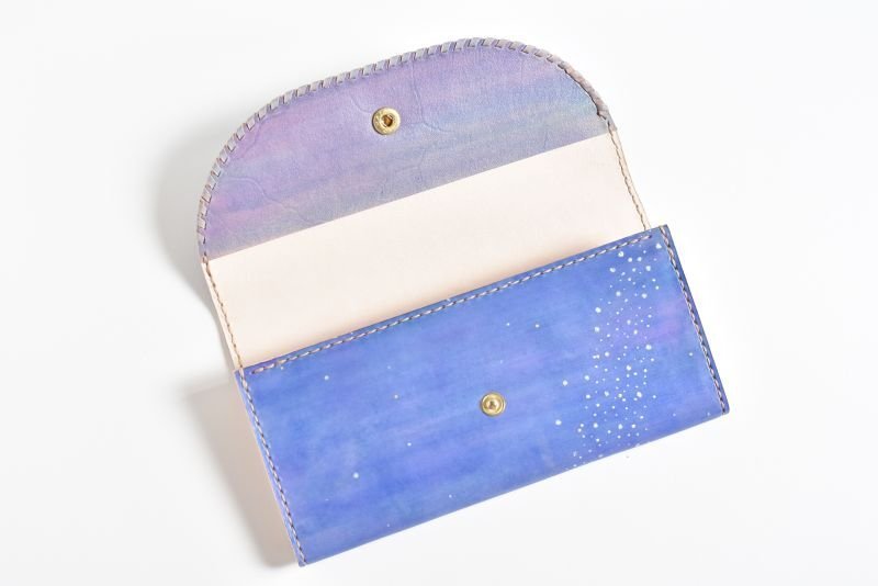 画像6: あじさい × 星空(三つ折り長財布) (6)