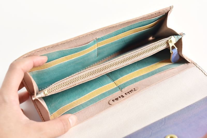 画像9: あじさい × 星空(三つ折り長財布) (9)