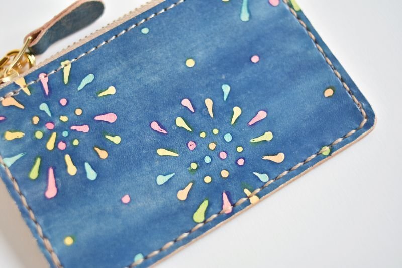 画像2: 花火（ファスナー付きパスケース） (2)