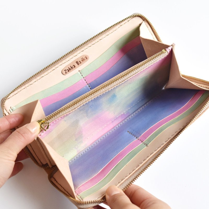 画像6: あじさい（ラウンドファスナー長財布） (6)