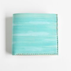 「空色」の二つ折り財布（小銭入れボックス型）