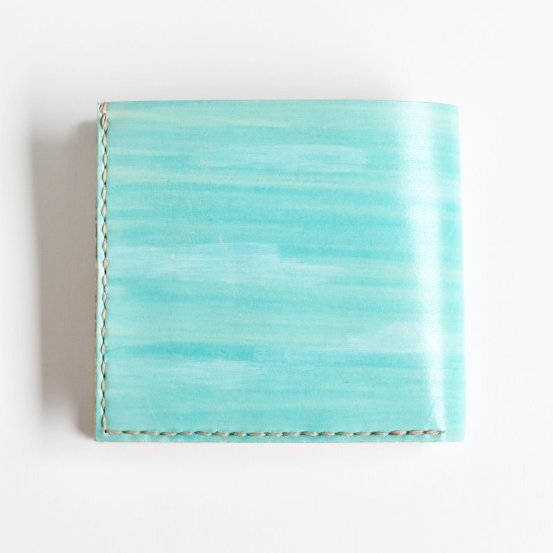 画像2: 「空色」の二つ折り財布（小銭入れボックス型） (2)