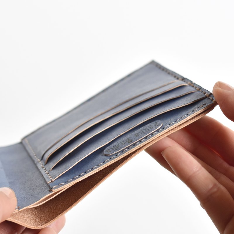 画像7: 「空色」の二つ折り財布（小銭入れボックス型） (7)