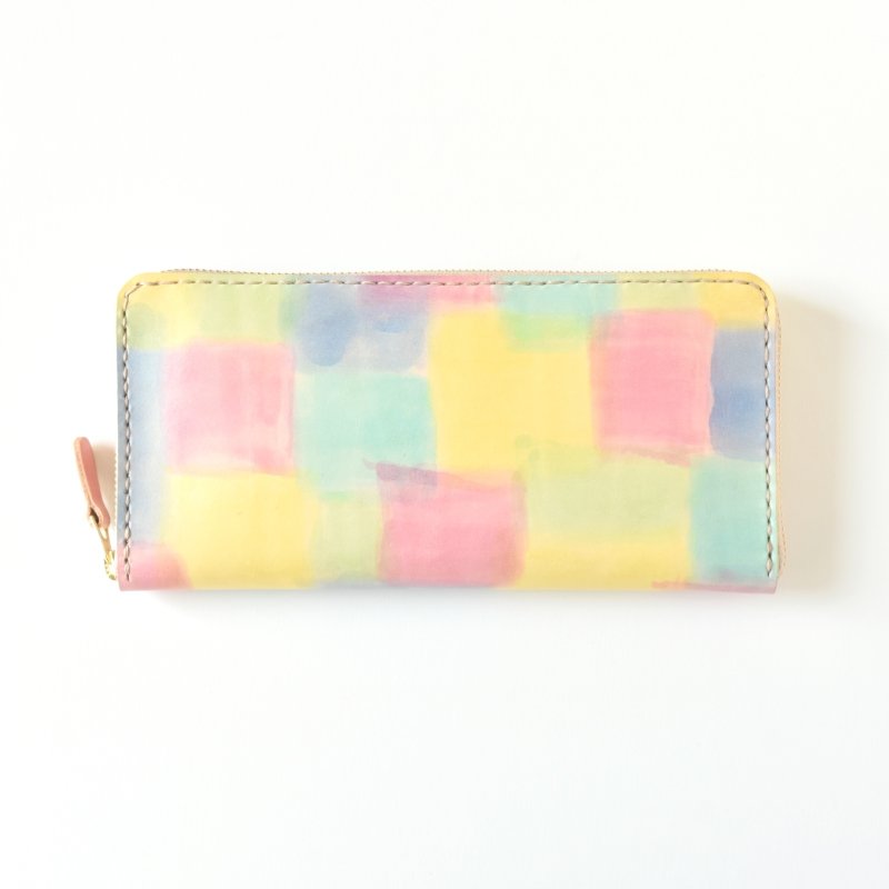 画像1: ポケット増！パステル姫（ラウンドファスナー長財布） (1)