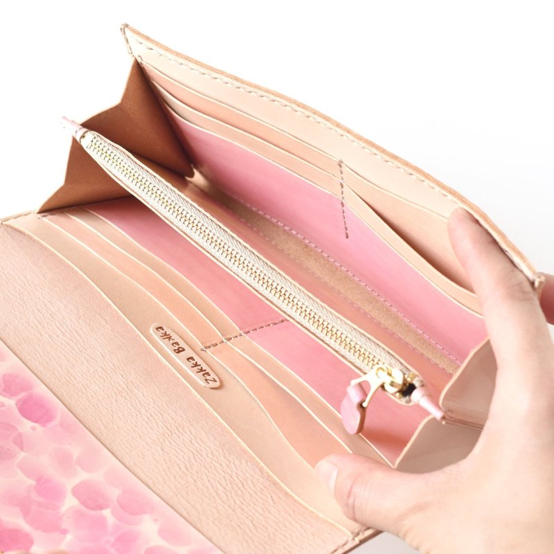 画像7: 桜とミモザ（三つ折り長財布） (7)