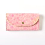 画像1: 桜とミモザ（三つ折り長財布） (1)