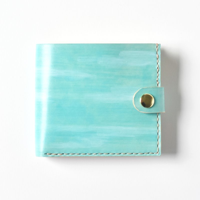 画像1: 空色（ホックの二つ折り財布） (1)